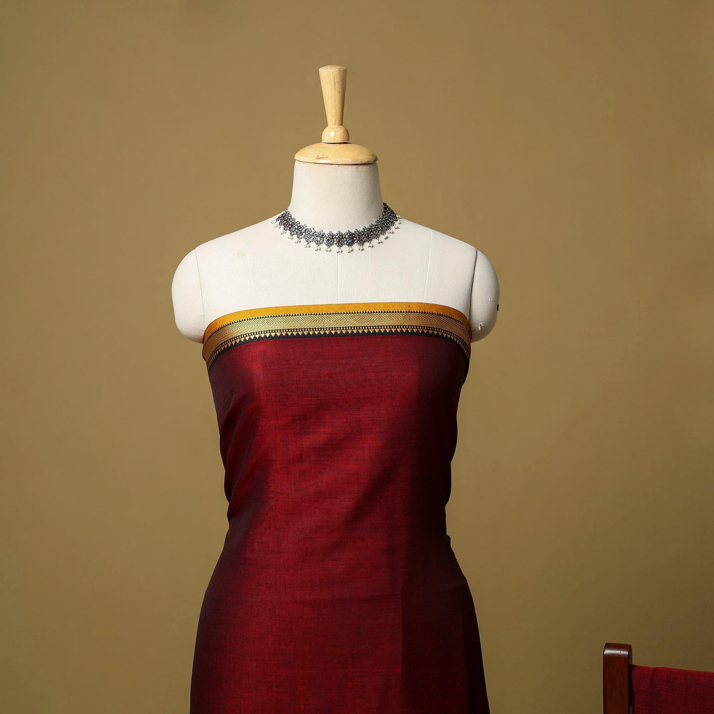 3pc cotton unstitched dharwad dress material with border 15