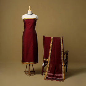 3pc cotton unstitched dharwad dress material with border 15