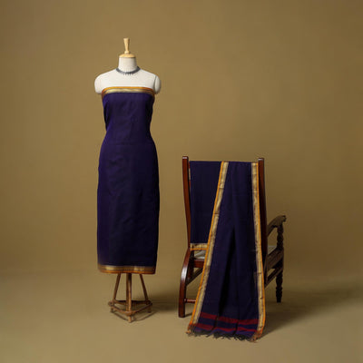 3pc cotton unstitched dharwad dress material with border 16