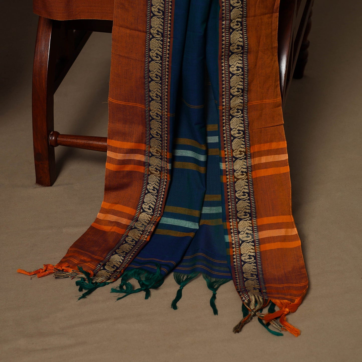 Blue - 3pc cotton unstitched dharwad dress material