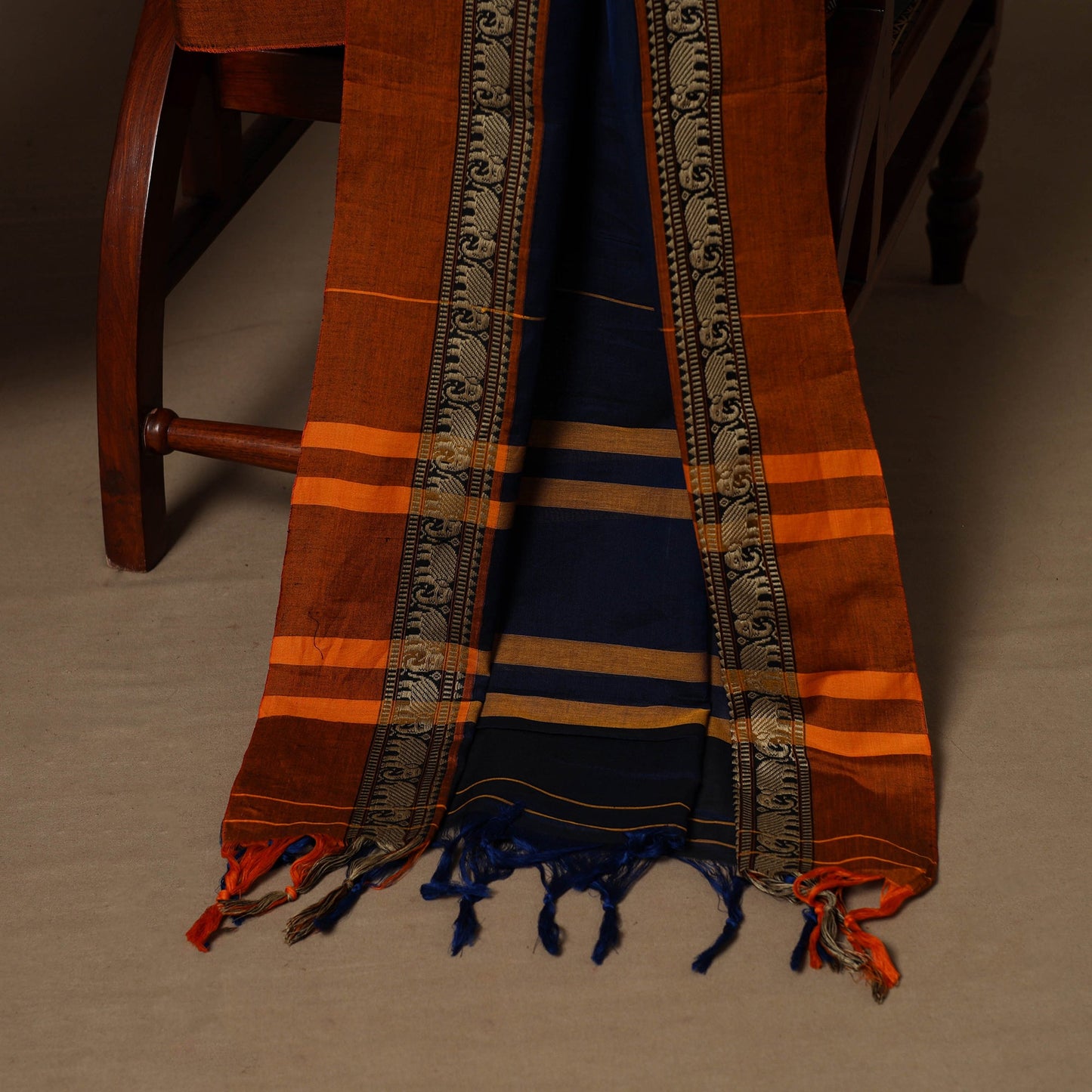 Blue - 3pc cotton unstitched dharwad dress material