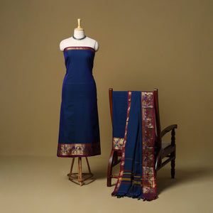 3pc cotton unstitched dharwad dress material with border 51