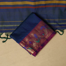 3pc cotton unstitched dharwad dress material with border 51