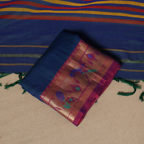 Blue - 3pc cotton unstitched dharwad dress material