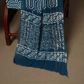 Blue - 3pc cotton unstitched hand batik dress material 05