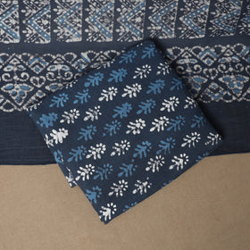 Blue - 3pc cotton unstitched kutch batik dress material 04