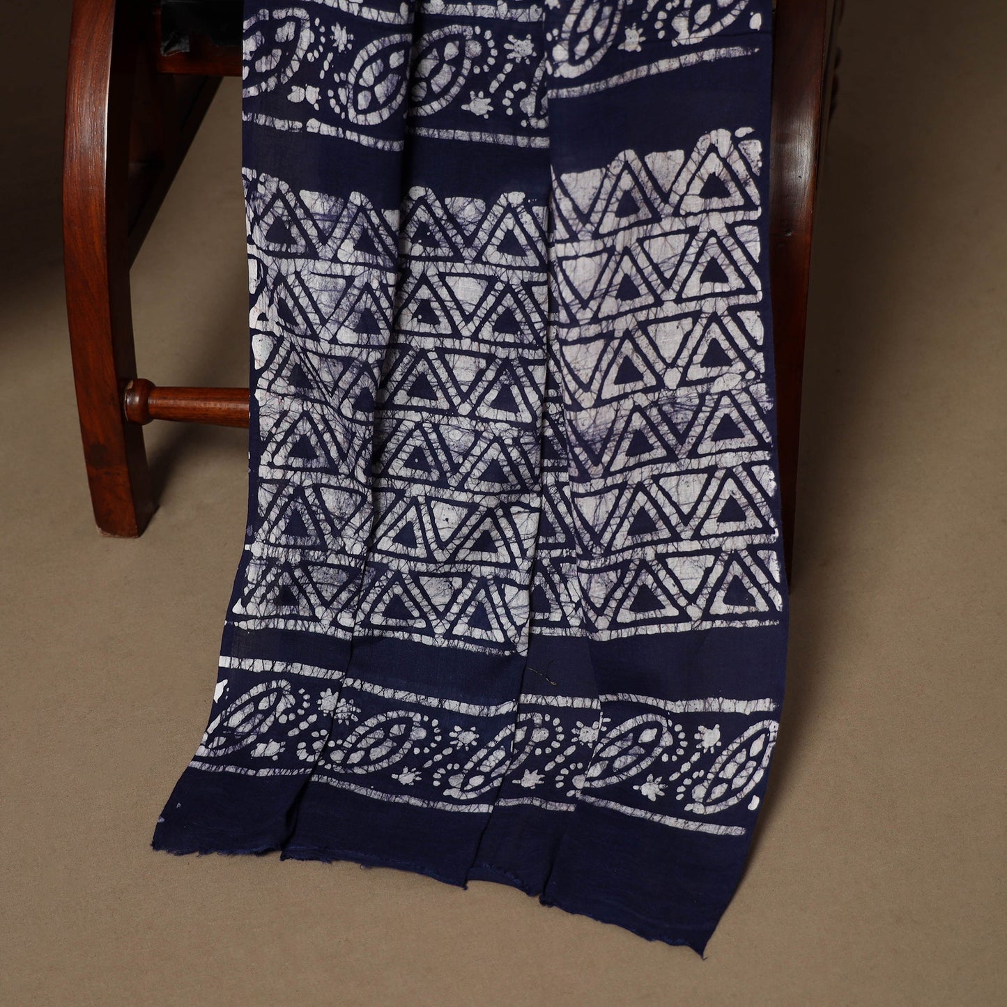 Blue - 3pc cotton unstitched kutch batik dress material 05