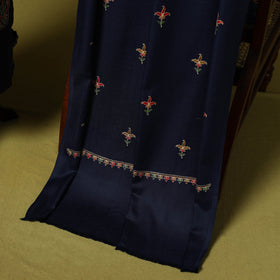 3pc embroidered merino wool unstitched dress material 13