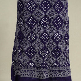 Blue - 3pc embroidered unstitched kutch bandhani dress