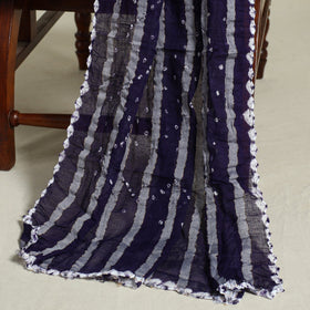 Blue - 3pc embroidered unstitched kutch bandhani dress