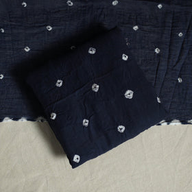 Blue 3pc Embroidered Unstitched Kutch Bandhani Dress Material