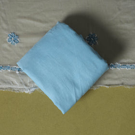 Blue - 3pc hand embroidery cotton lucknow chikankari dress