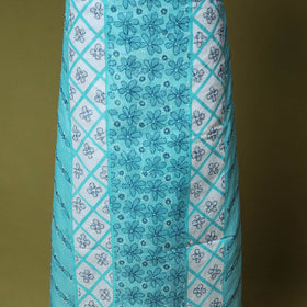 Blue - 3pc hand embroidery cotton lucknow chikankari dress