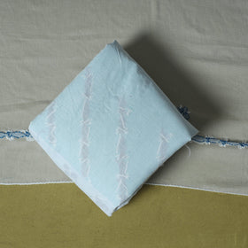 Blue - 3pc hand embroidery cotton lucknow chikankari dress