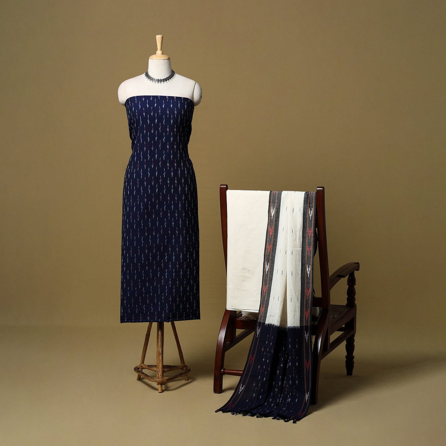 3pc handloom cotton pochampally ikat dress material 08