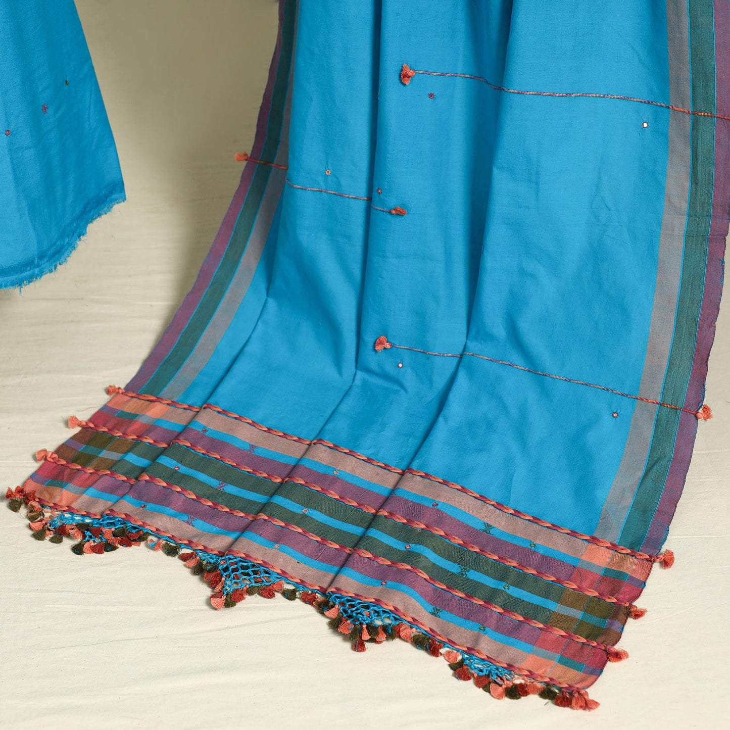 3pc Handloom Fine Cotton Kutch Bhujodi Dress Material