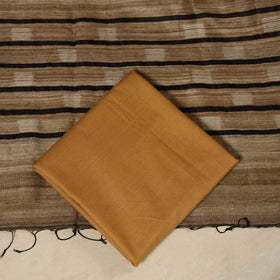 Blue - 3pc handloom tussar silk bhagalpuri unstitched dress