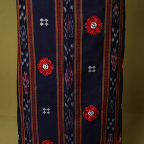 Blue - 3pc ikat handloom cotton unstitched sambalpuri dress
