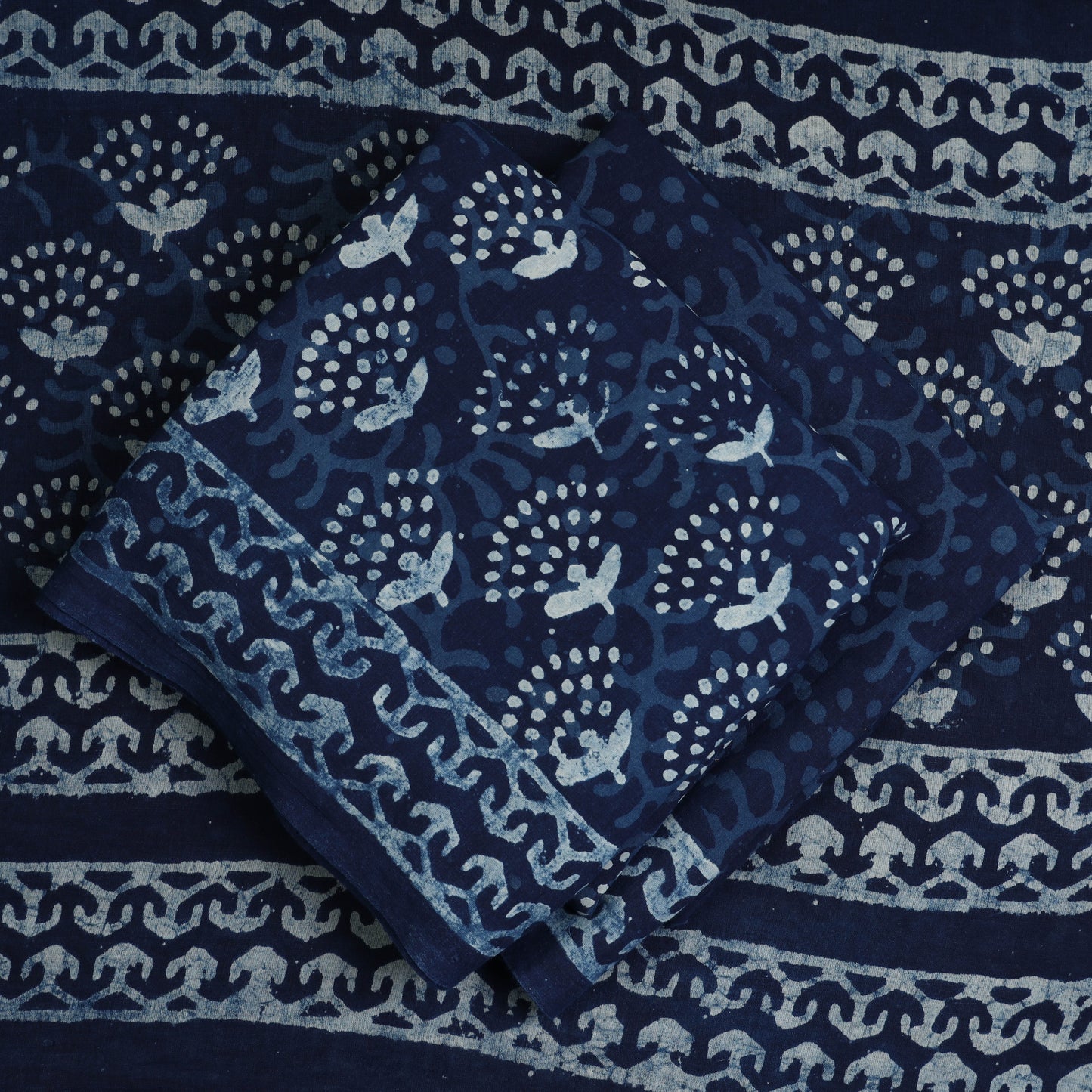  Indigo Bagru Suit Material 