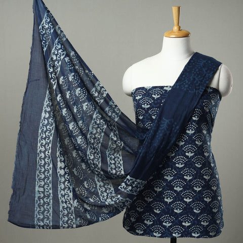  Indigo Bagru Suit Material 