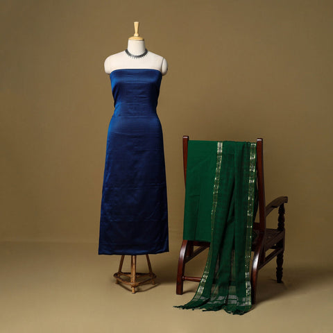 3pc karnataka weave cotton unstitched khun dress material