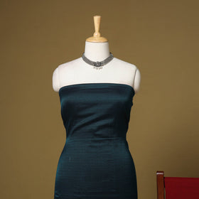 Blue - 3pc karnataka weave cotton unstitched khun dress