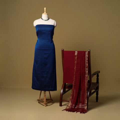 3pc karnataka weave cotton unstitched khun dress material