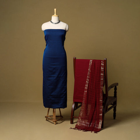 3pc karnataka weave cotton unstitched khun dress material