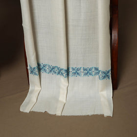 Blue - 3pc kashmiri merino wool unstitched heavy sozni hand