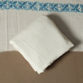 Blue - 3pc kashmiri merino wool unstitched heavy sozni hand