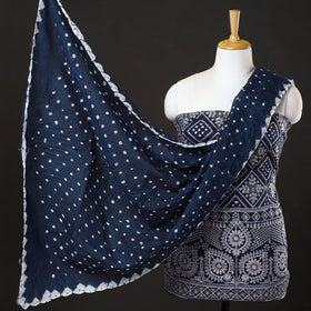 Buy 3pc Kutch Bandhani Tie-Dye Sequin Work Satin Cotton Suit Material Set 51 Online at iTokri.com