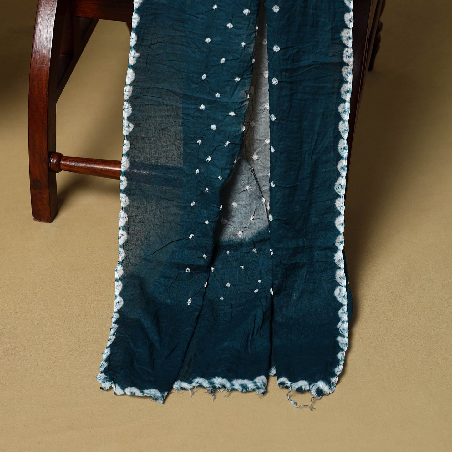 3pc kutch tie-dye satin cotton unstitched bandhani dress