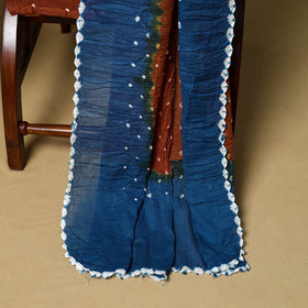 3pc kutch tie-dye satin cotton unstitched bandhani dress