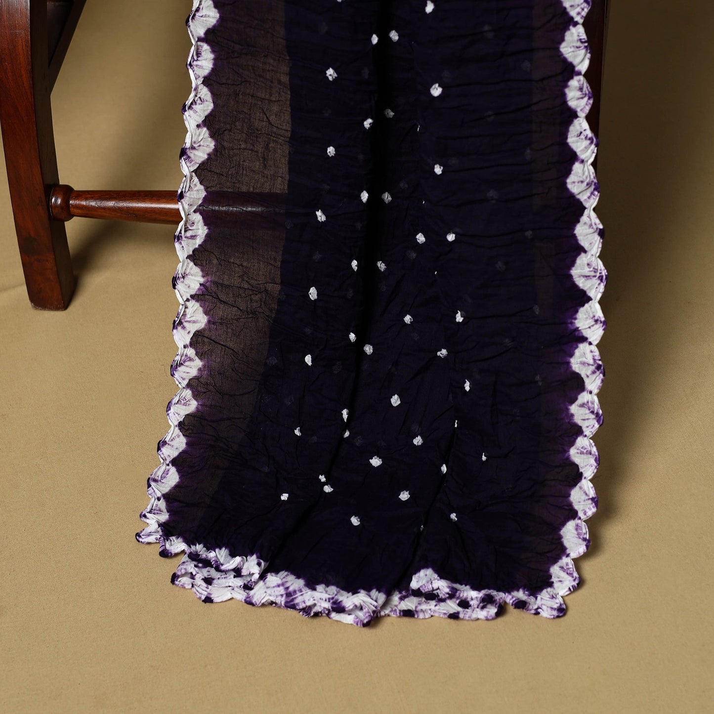 3pc kutch tie-dye satin cotton unstitched bandhani dress