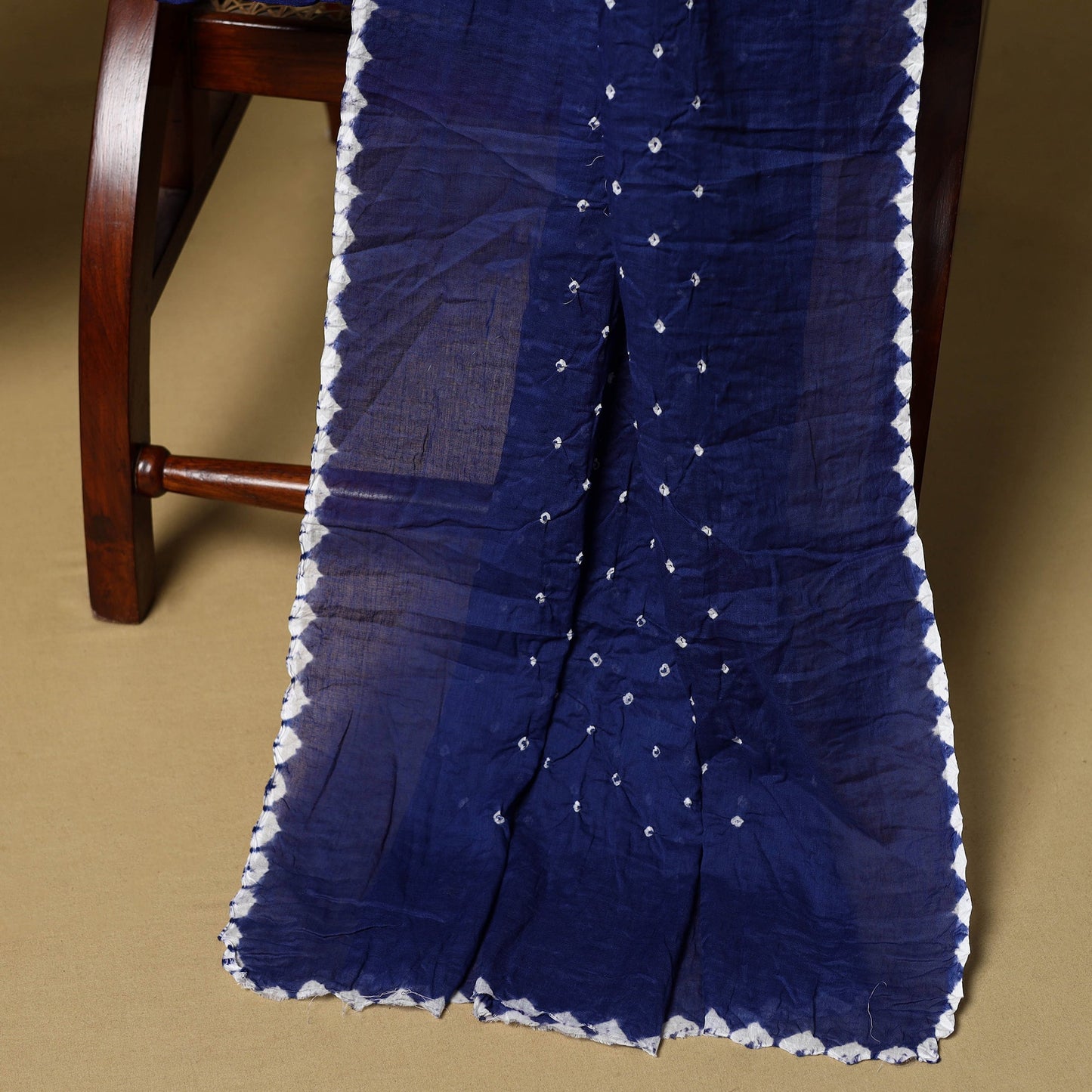 3pc kutch tie-dye satin cotton unstitched bandhani dress