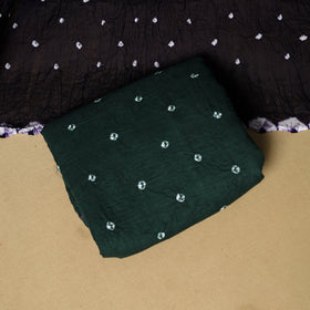 3pc kutch tie-dye satin cotton unstitched bandhani dress