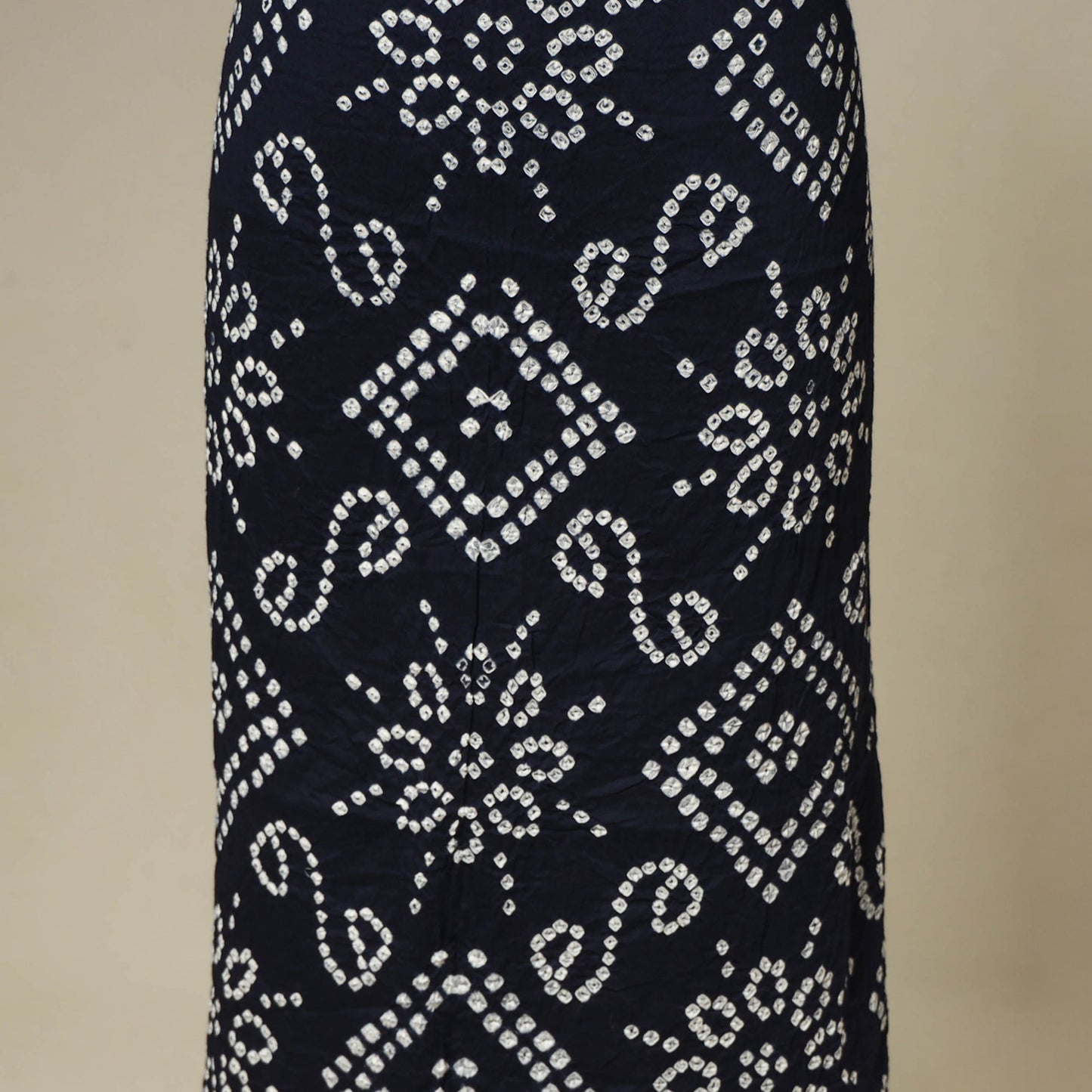 Blue - 3pc kutch tie-dye satin cotton unstitched bandhani