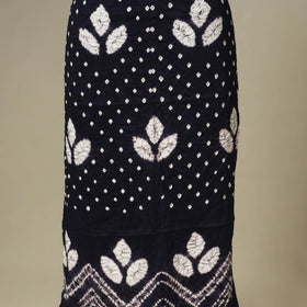 Blue - 3pc kutch tie-dye satin cotton unstitched bandhani