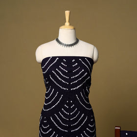 3pc kutch tie-dye satin cotton unstitched bandhani dress