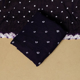 3pc kutch tie-dye satin cotton unstitched bandhani dress