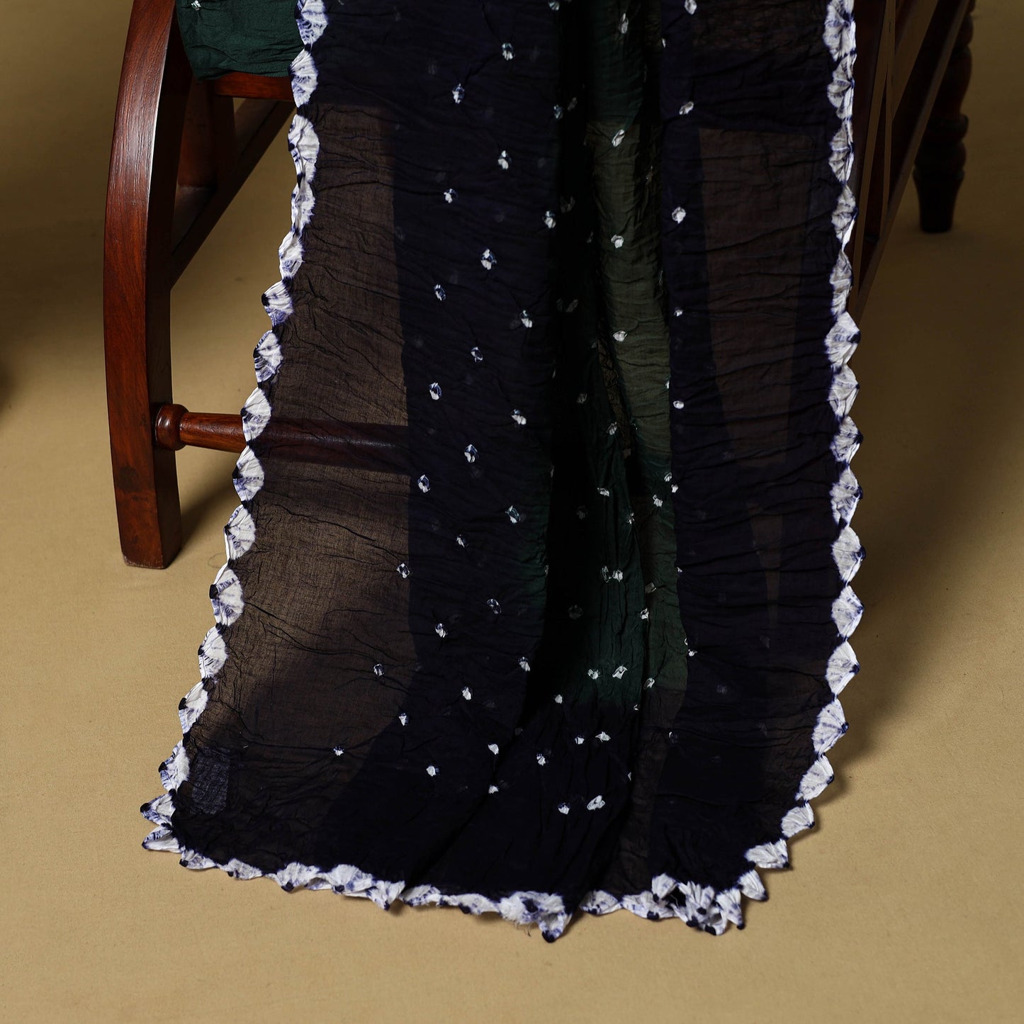 3pc kutch tie-dye satin cotton unstitched bandhani dress