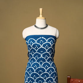 3pc kutch tie-dye satin cotton unstitched bandhani dress