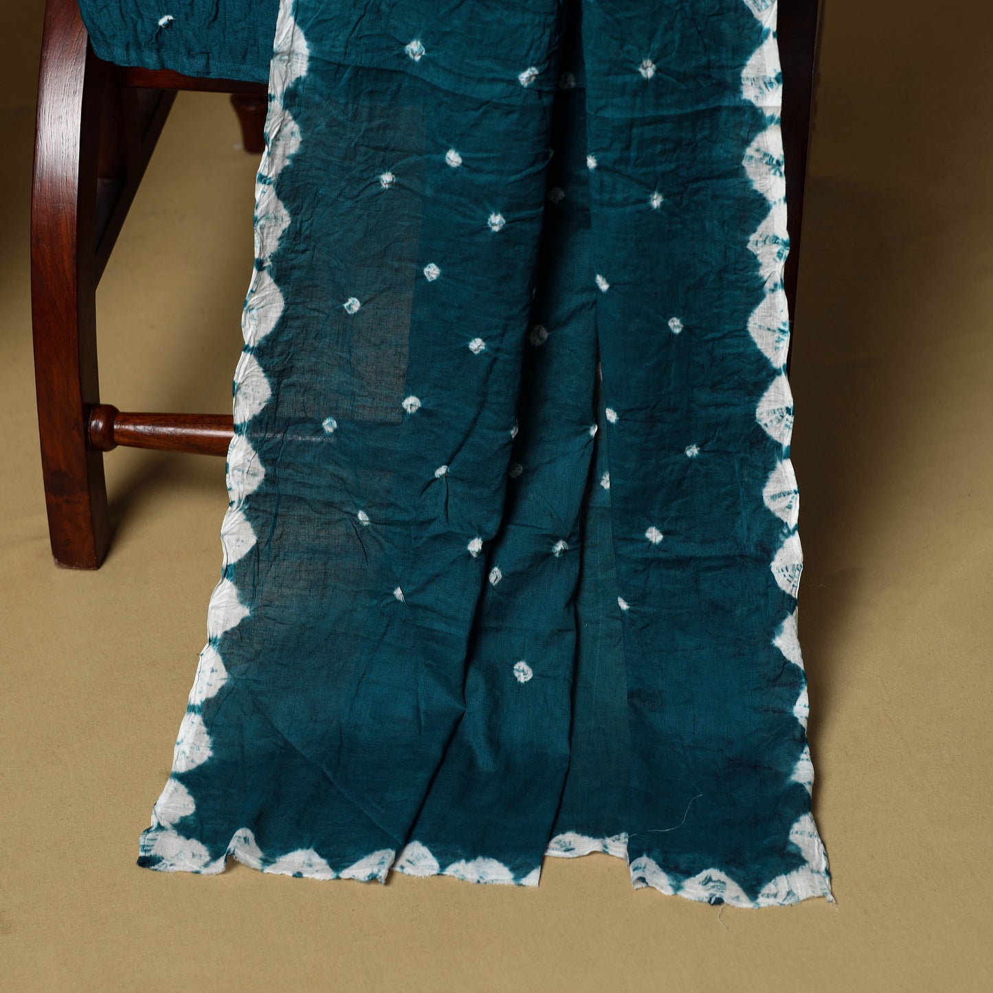 3pc kutch tie-dye satin cotton unstitched bandhani dress