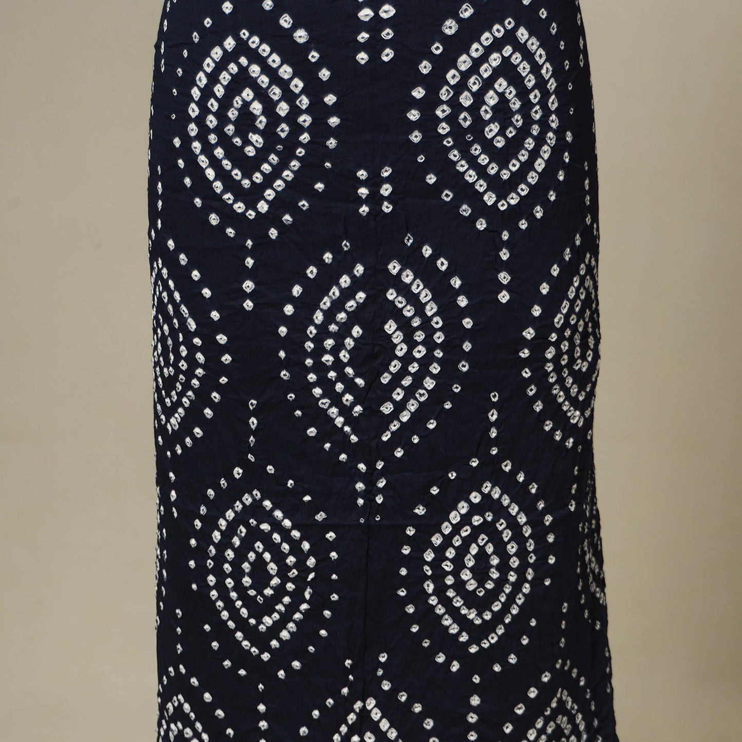 Blue - 3pc kutch tie-dye satin cotton unstitched bandhani