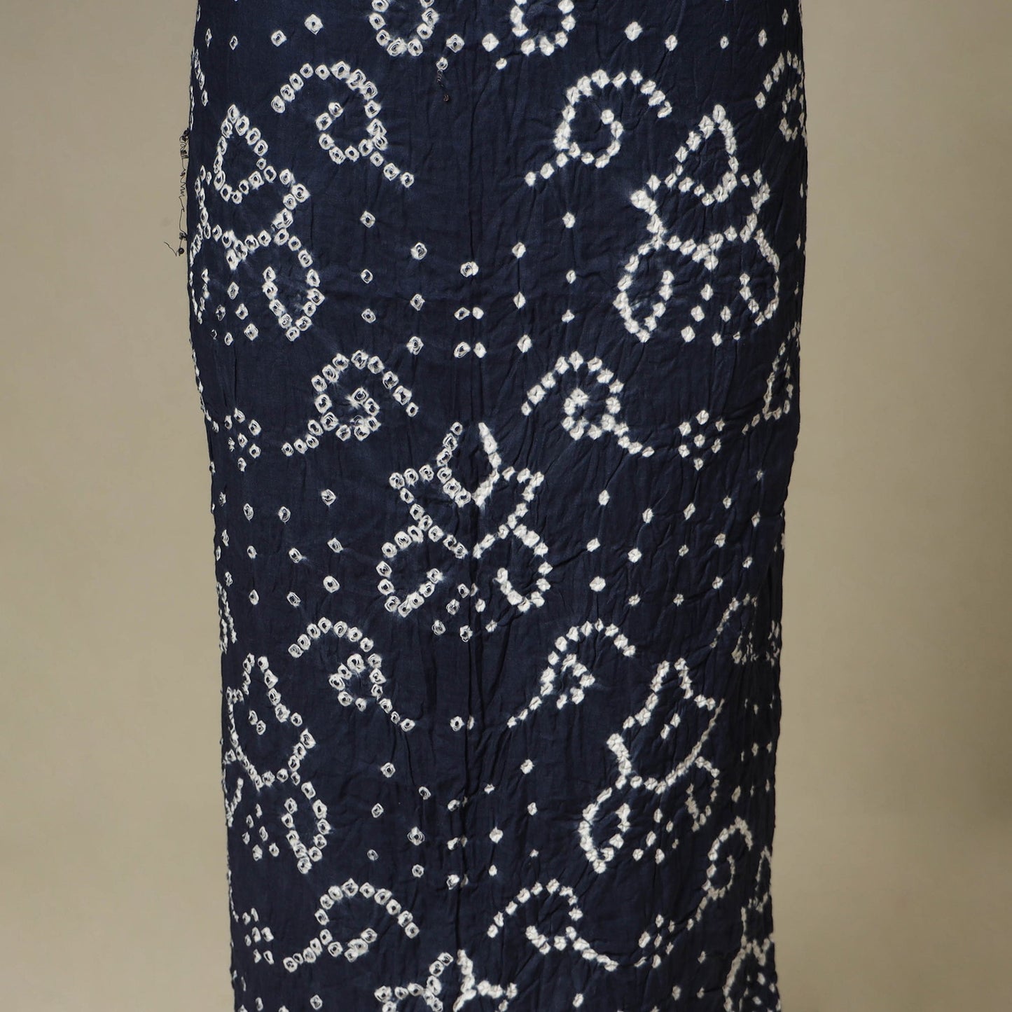 Blue - 3pc kutch tie-dye satin cotton unstitched bandhani