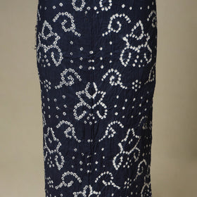 Blue - 3pc kutch tie-dye satin cotton unstitched bandhani