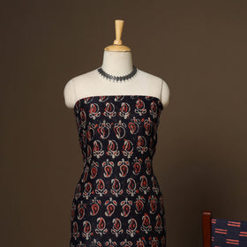 3pc maheshwari silk unstitched hand bagru dress material