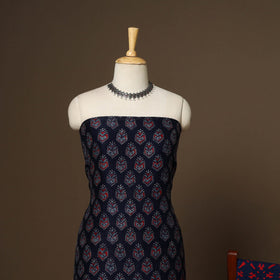 3pc maheshwari silk unstitched hand bagru dress material