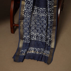 3pc maheshwari silk unstitched hand bagru dress material