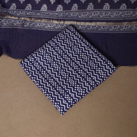 3pc maheshwari silk unstitched hand bagru dress material